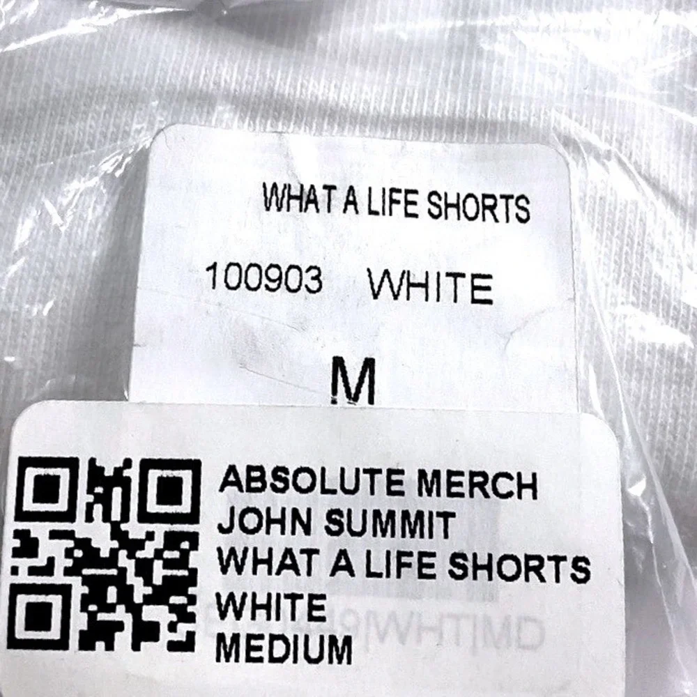 Off The Grid Records John Summit What A Life White Sweat Shorts Mens Medium